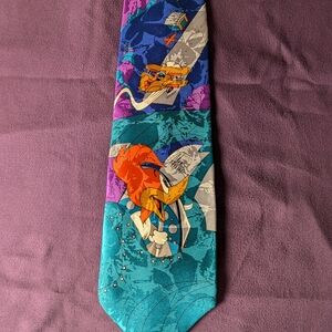 100% Colorful Woody Woodpecker Men's Tie